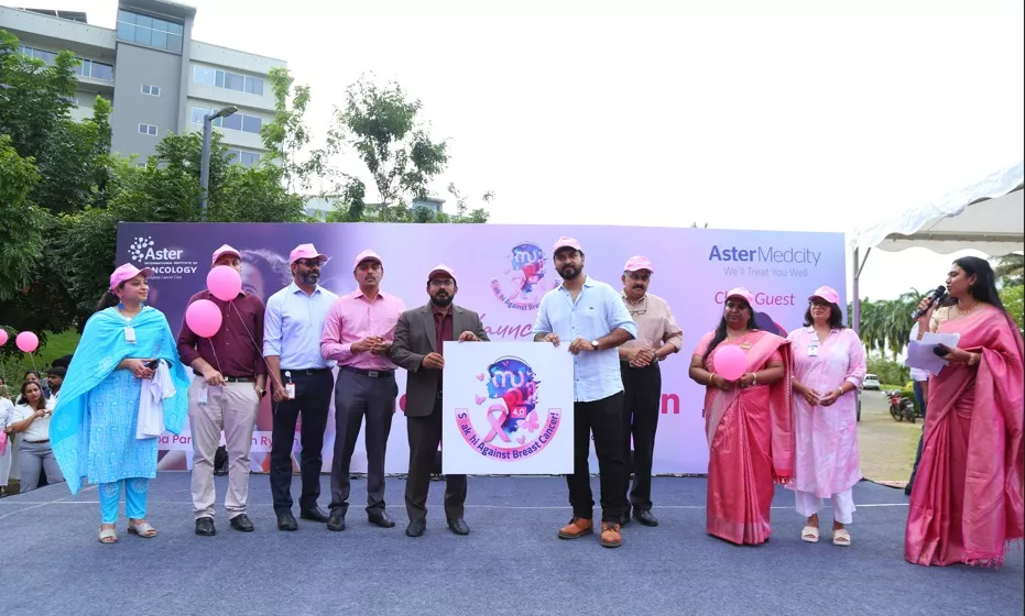 Aster Medcity Launches Sakhi 4.0 and Flags Off โPink Vandiโ to Strengthen Breast Cancer Awareness