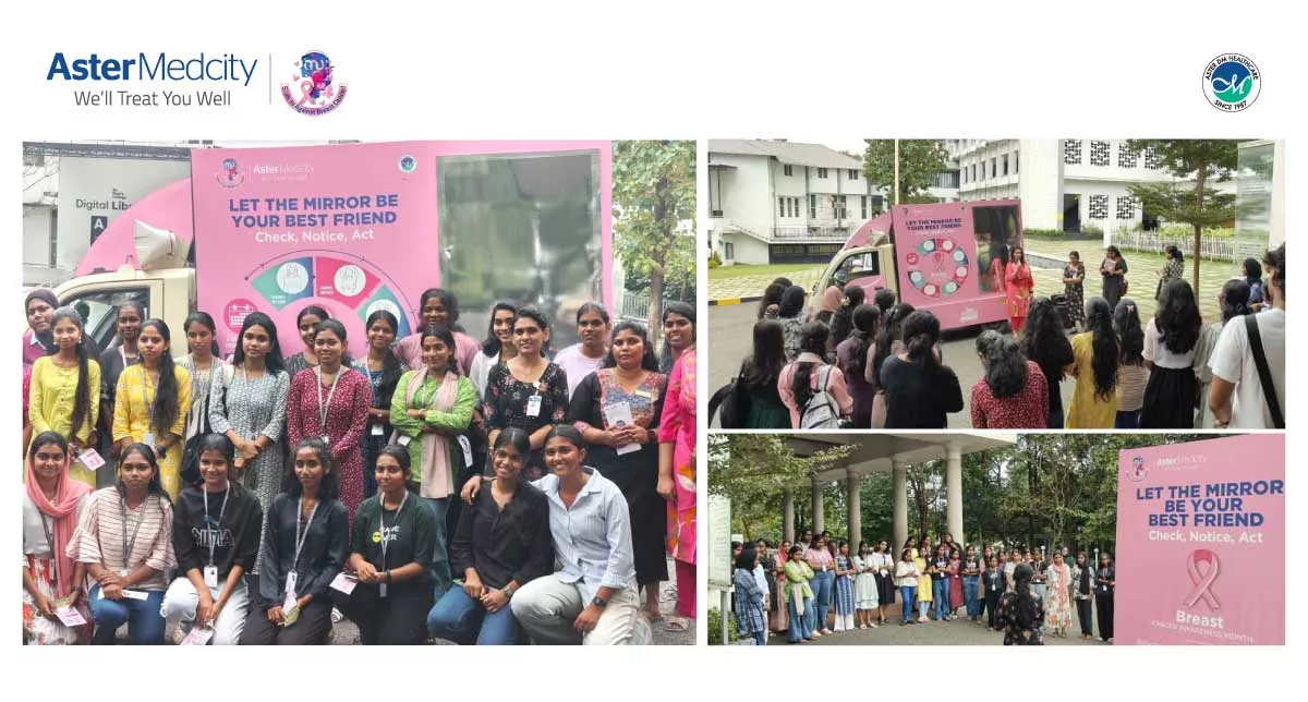 Pink Vandi at St. Paulโs College, Kalamassery โ Spreading Awareness, Saving Lives!